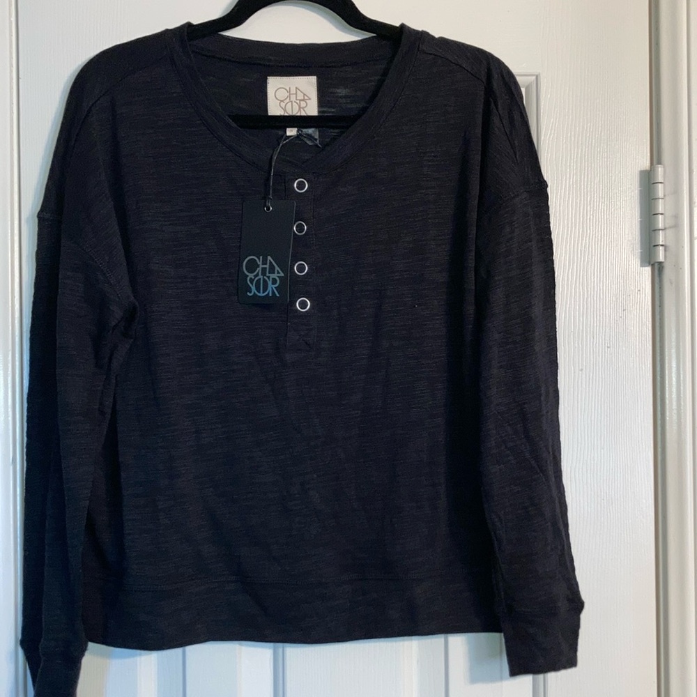 Chaser, Black Long Sleeve T Shirt, Oversized Small , NWT